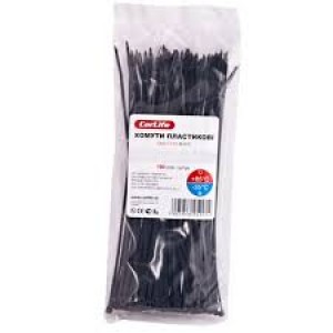  Хомути пластикові чорні 2,5х150 (100 шт) CarLife 