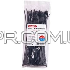 Хомути пластикові чорні 2,5х200 (100 шт) CarLife