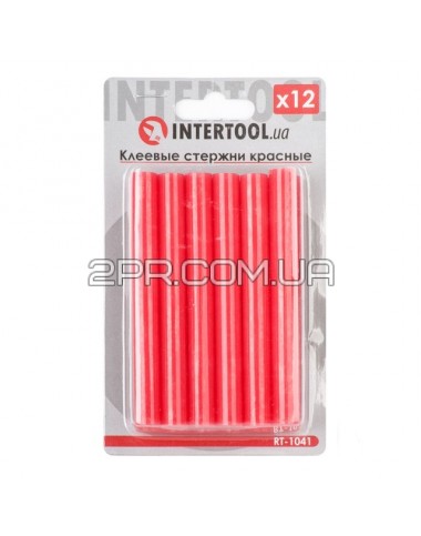 Комплект стержнів клейових червоних 11,2 мм * 100 мм, 12 шт RT-1041 INTERTOOL 