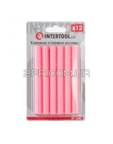 Комплект стержнів клейових рожевих 11,2 мм * 100 мм, 12 шт RT-1045 INTERTOOL 