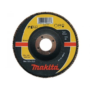 Пелюстковий шліфувальний диск 150х22,23 К120, цирконій Makita