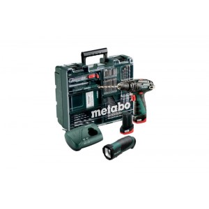 Акумуляторний ударний шуруповерт PowerMaxx SB Basic Set Mobile Werkstatt + TLA LED Metabo