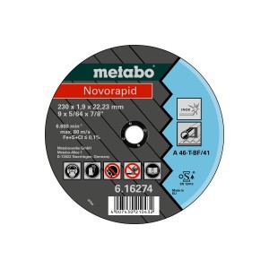 Круг відрізний Novorapid 115x1,0x22,23 Inox Metabo