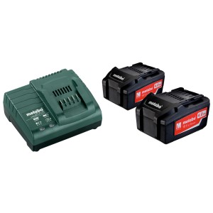 Базовый комплект 2 x 4,0 А-ч 2 аккумуляторные блоки 4,0 А-ч 1 x зарядное устройство ASC 30 - 36 В Metabo