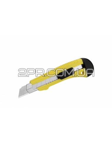 Нож с пластиковым корпусом с металлическими направляющими, лезвие сегментированное 18 мм 38378 Сталь